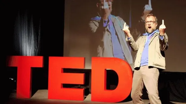 TED talk middle finger