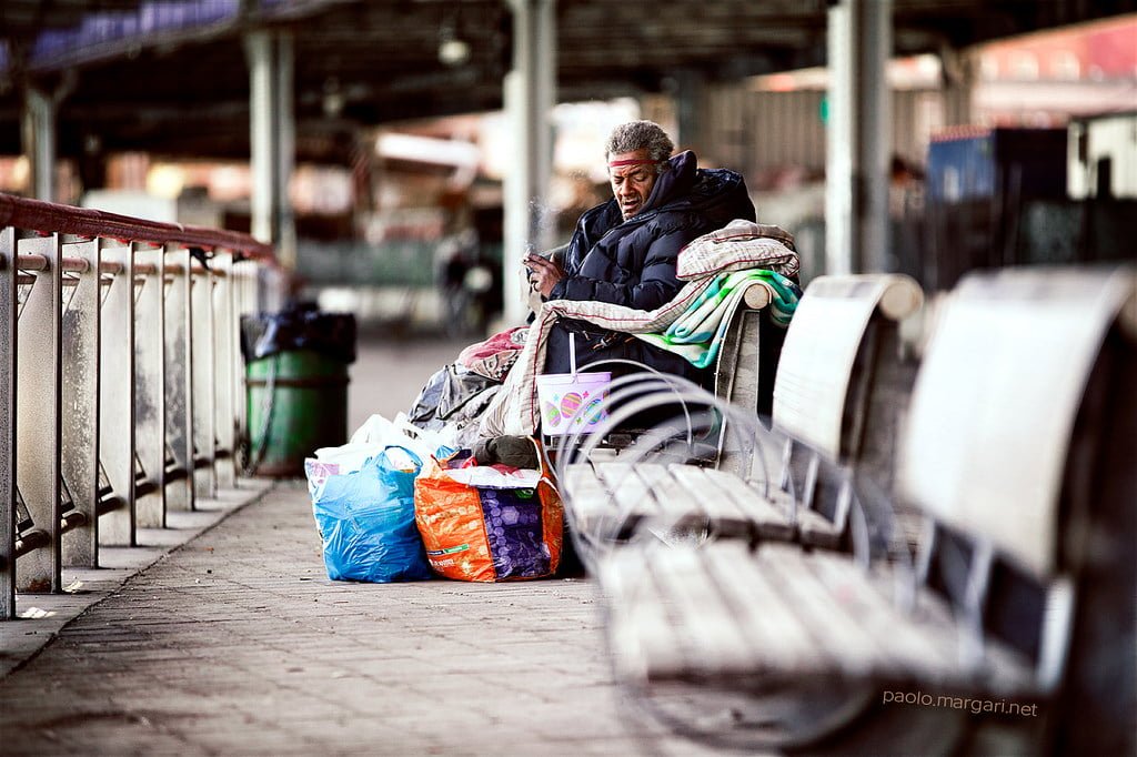 homeless man