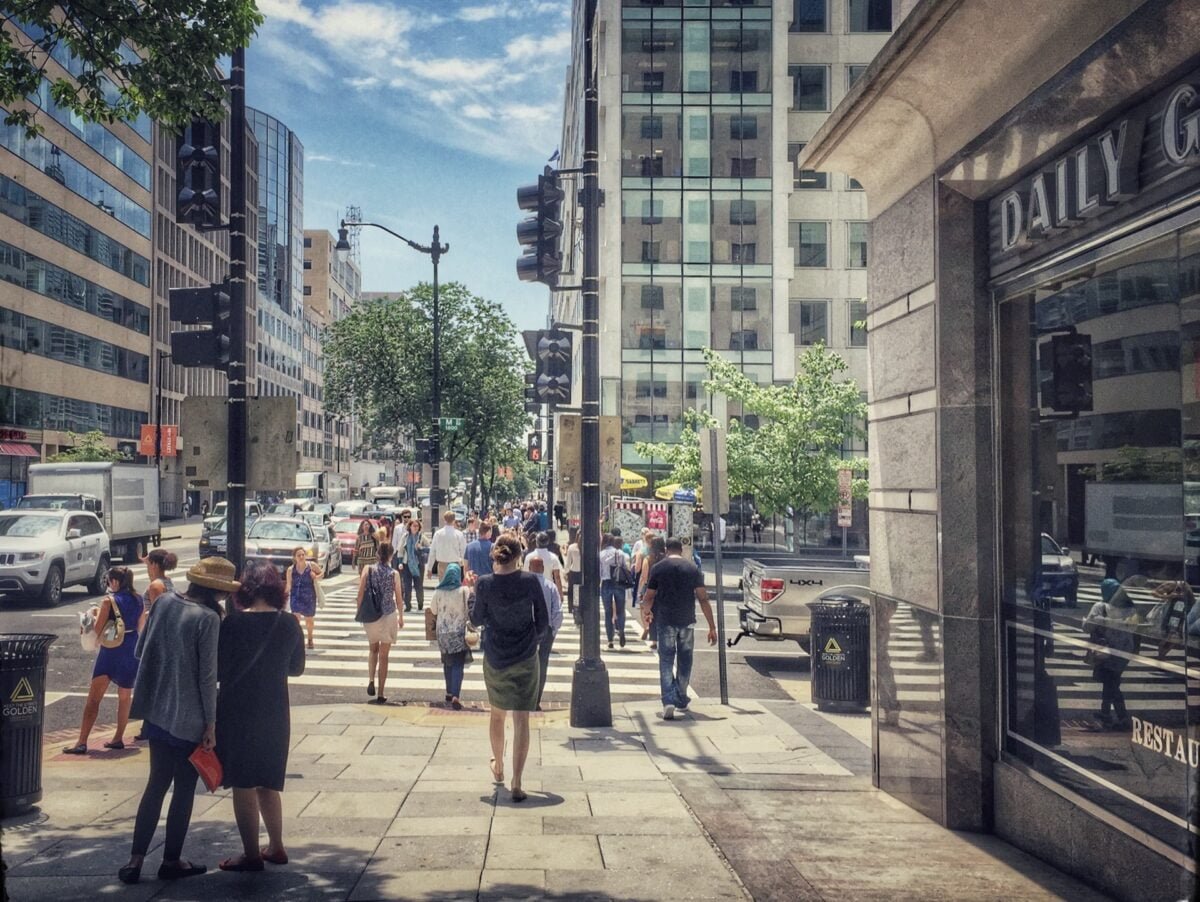 urbanization - downtown in washington d.c.