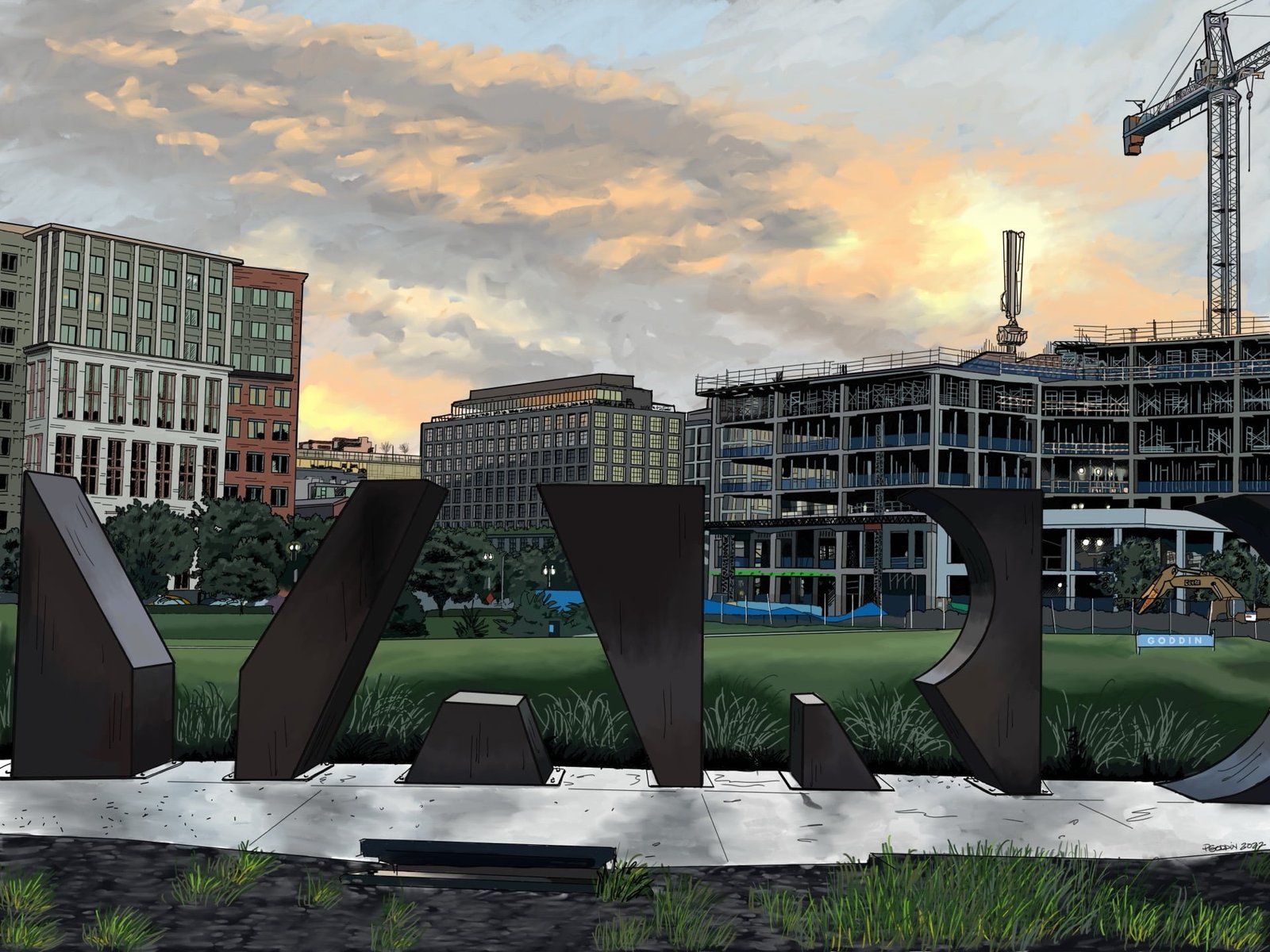 The Yards at Navy Yard digital painting