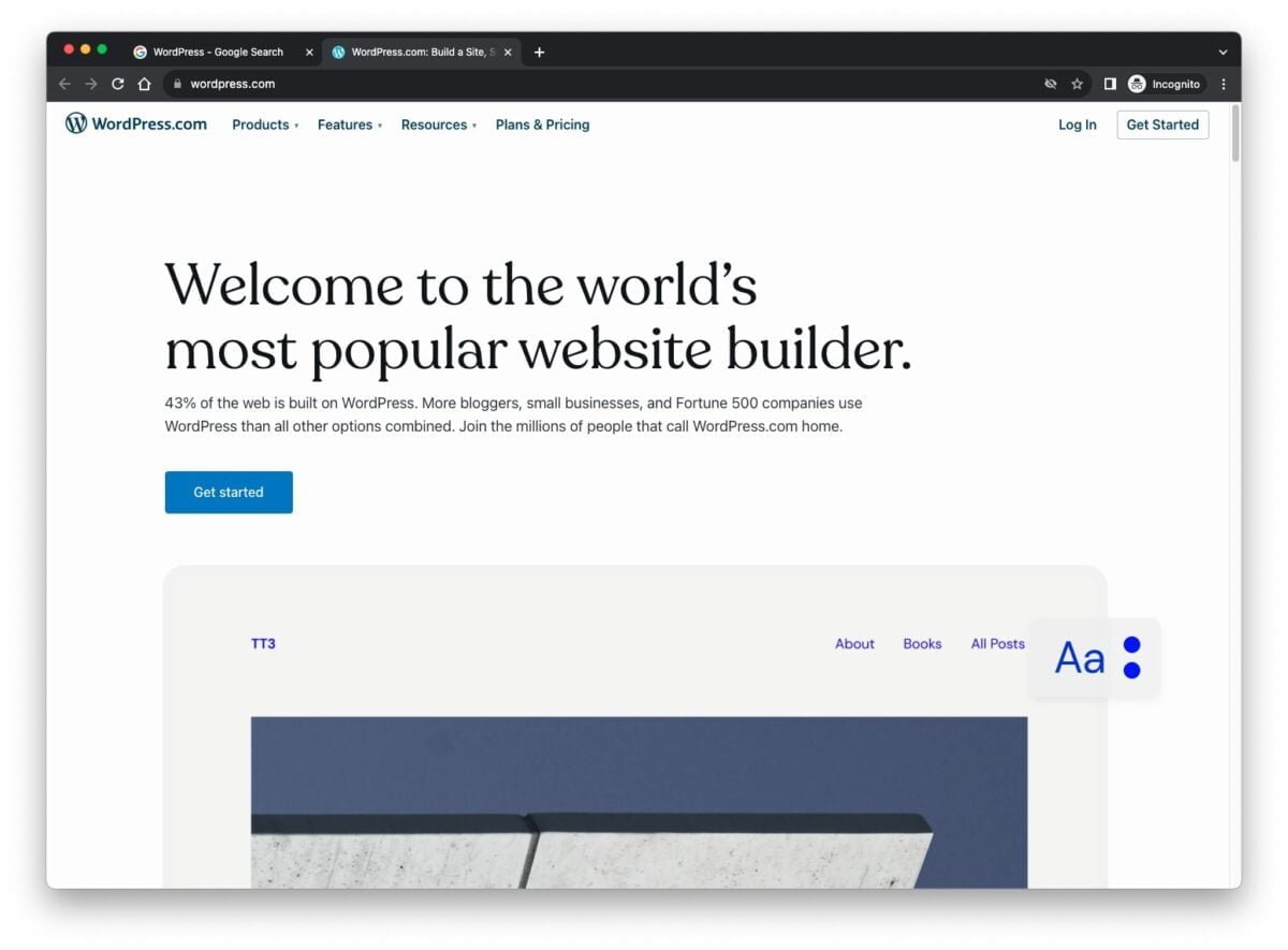Screenshot world's most popular website builder? oh please.
