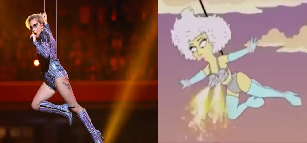 Lady Gaga Super Bowl Simpsons
