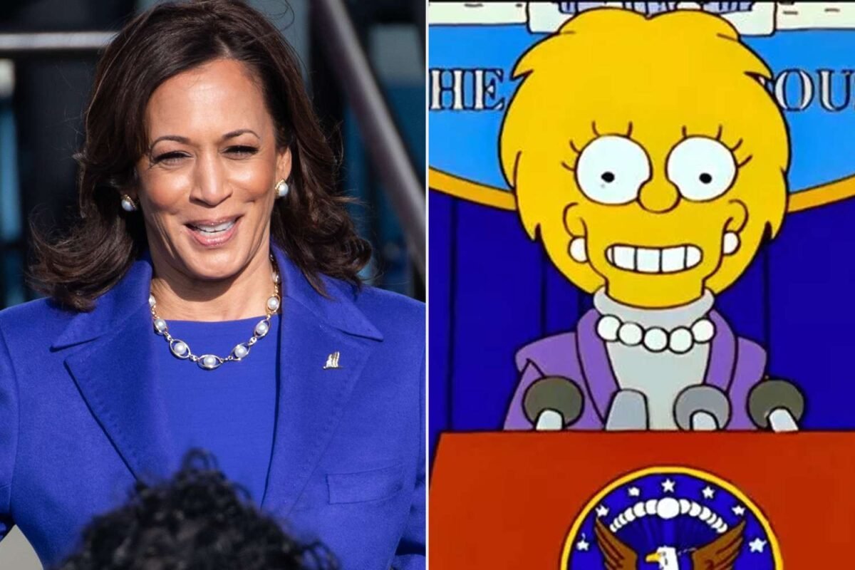 Kamala Harris and Maggie Simpson