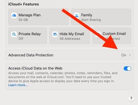 iCloud screenshot